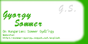 gyorgy sommer business card